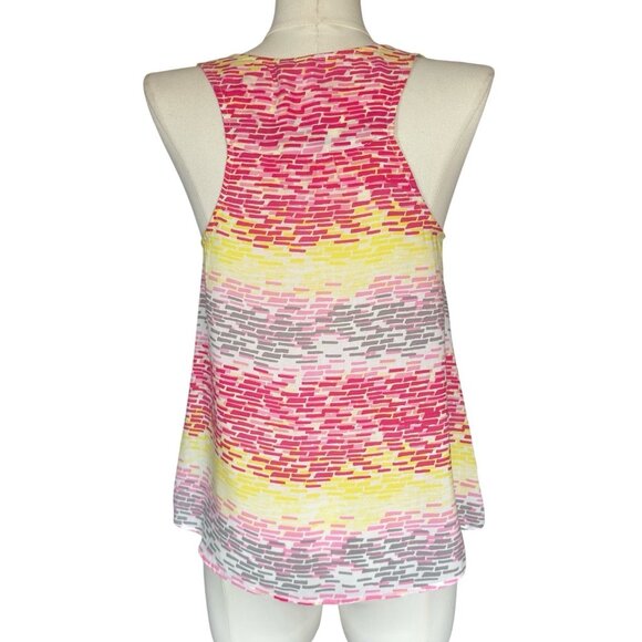 Hang Ten Multicolored V-Neck Sleeveless Button Front Lightweight Top Women's XS - Picture 4 of 9